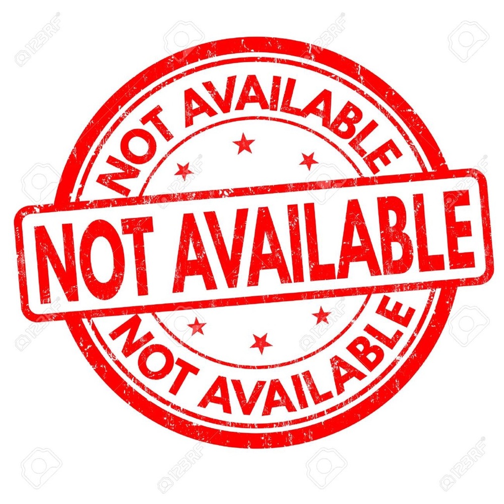 ITEMS BELOW THIS POINT ARE CURRENTLY UNAVAILABLE